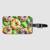 LILA GREEN GOLD MARDI GRAS KINGS CAKES GEPÄCKANHÄNGER (Vorderseite (Horizontal))