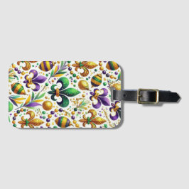 LILA GREEN GOLD MARDI GRAS LILIE GEPÄCKANHÄNGER