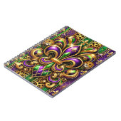 LILA GREEN GOLD MARDI GRAS LILIE NOTIZBLOCK (Linke Seite)