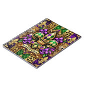 LILA GREEN GOLD MARDI GRAS LILIE NOTIZBLOCK (Linke Seite)