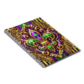 LILA GREEN GOLD MARDI GRAS LILIE NOTIZBLOCK (Rechte Seite)