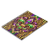 LILA GREEN GOLD MARDI GRAS LILIE NOTIZBLOCK (Linke Seite)