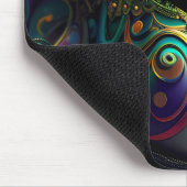 LILA GREEN GOLD MARDI GRAS MASK & FEATHERS MOUSEPAD (Ecke)