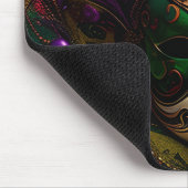 LILA GREEN GOLD MARDI GRAS MASK & FEATHERS MOUSEPAD (Ecke)