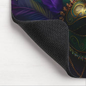 LILA GREEN GOLD MARDI GRAS MASK & FEATHERS MOUSEPAD (Ecke)