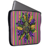 LILA GREEN GOLD MARDI GRAS SUNFLOWER LAPTOPSCHUTZHÜLLE (Vorne Rechts)