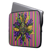 LILA GREEN GOLD MARDI GRAS SUNFLOWER LAPTOPSCHUTZHÜLLE (Vorderseite Links)