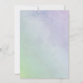 Lila + Green Hydrangea 25. Hochzeitstag Einladung (Rückseite)