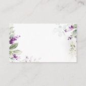 Lila Green Lavender Rezept Card Begleitkarte (Rückseite)