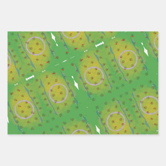 Lila Green malerisch Geschenkpapier Set (Vorderseite 3)