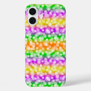 LILA GREEN ORANGE BLACK HALLOWEEN STREIFEN iPhone 16 PLUS HÜLLE
