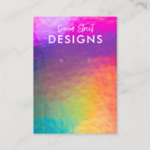 Lila Green Orange Gradient Earring Display Card Visitenkarte (Vorderseite)