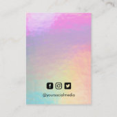 Lila Green Orange Gradient Earring Display Card Visitenkarte (Rückseite)