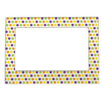 LILA GREEN ORANGE YELLOW POLKA DOTS