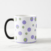 Lila Green Polka Dots Mit Monogramm Verwandlungstasse (Links)