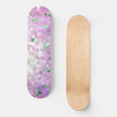 Lila Green Sparkle Space Skateboard (Vorderseite)