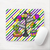 LILA GREEN YELLOW FUN MARDI GRAS SYMBOLE MOUSEPAD (Mit Mouse)