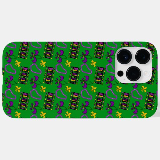 LILA GREEN YELLOW MARDI GRAS BEADS Case-Mate iPhone HÜLLE (Rückseite (Horizontal))