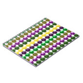 LILA GREEN YELLOW MARDI GRAS BEADS NOTIZBLOCK (Linke Seite)