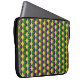 LILA GREEN YELLOW MARDI GRAS DIAMOND PATTERN LAPTOPSCHUTZHÜLLE (Vorne Rechts)