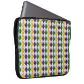LILA GREEN YELLOW MARDI GRAS DIAMOND PATTERN LAPTOPSCHUTZHÜLLE (Vorne Rechts)