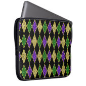 LILA GREEN YELLOW MARDI GRAS DIAMOND PATTERN LAPTOPSCHUTZHÜLLE (Vorne Rechts)