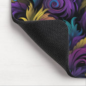 LILA GREEN YELLOW MARDI GRAS FEATHERS MOUSEPAD (Ecke)