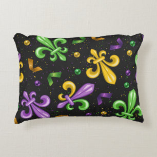 LILA GREEN YELLOW MARDI GRAS FLEUR DI LIS DEKOKISSEN