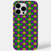 LILA GREEN YELLOW MARDI GRAS PATTERS Case-Mate iPhone HÜLLE (Rückseite)