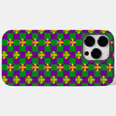 LILA GREEN YELLOW MARDI GRAS PATTERS Case-Mate iPhone HÜLLE (Rückseite (Horizontal))