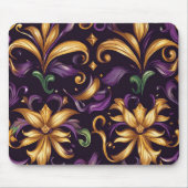 LILA GREEN YELLOW MARDI GRAS PATTERS MOUSEPAD (Vorne)