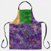 LILA GREEN YELLOW MARDI GRAS POLKA DOTS SCHÜRZE (Vorderseite)