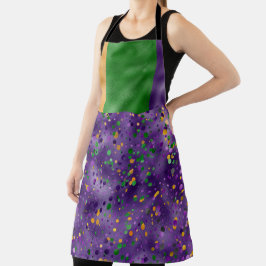 LILA GREEN YELLOW MARDI GRAS POLKA DOTS SCHÜRZE