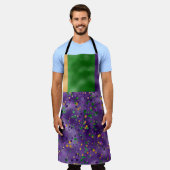 LILA GREEN YELLOW MARDI GRAS POLKA DOTS SCHÜRZE (Getragen)