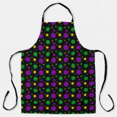 LILA GREEN YELLOW MARDI GRAS POLKA DOTS SCHÜRZE (Vorderseite)