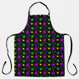 LILA GREEN YELLOW MARDI GRAS POLKA DOTS SCHÜRZE