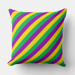 LILA GREEN YELLOW MARDI GRAS STRIPES KISSEN