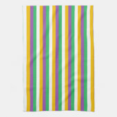 LILA GREEN YELLOW MARDI GRAS STRIPES KÜCHE TOP GESCHIRRTUCH (Vertikal)