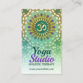 Lila Green Yoga Holistic Energy Business Cards Visitenkarte