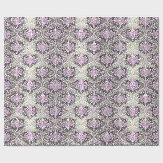 Lila GreenChristmas Pattern#30 ID1009 Geschenkpapier (Flach)
