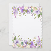 Lila Greenery Floral Bridesmaids Luncheon Einladung (Rückseite)