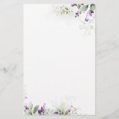 Lila Greenery Lavender Brautparty Game (Rückseite)