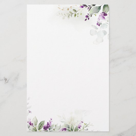 Lila Greenery Lavender Brautparty Game (Rückseite)