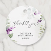 Lila Greenery Lavender Brautparty Geschenkmarke Geschenkanhänger (Vorderseite)