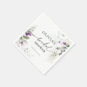 Lila Greenery Lavender Brautparty Napkins Serviette (Ecke)