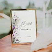 Lila Greenery Lavender Dessert Bar Sign Sockelschild