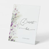 Lila Greenery Lavender Dessert Bar Sign Sockelschild (Vorderseite)