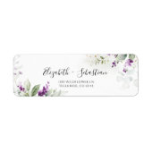 Lila Greenery Lavender Rücksendeadresse (Vorne)