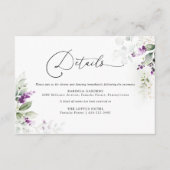 Lila Greenery Lavender Wedding Enclosure Card Begleitkarte (Vorderseite)