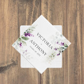 Lila Greenery Lavender Wedding Napkins Serviette